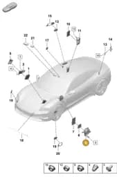 PAD907239A Porsche Retainer for Control Units