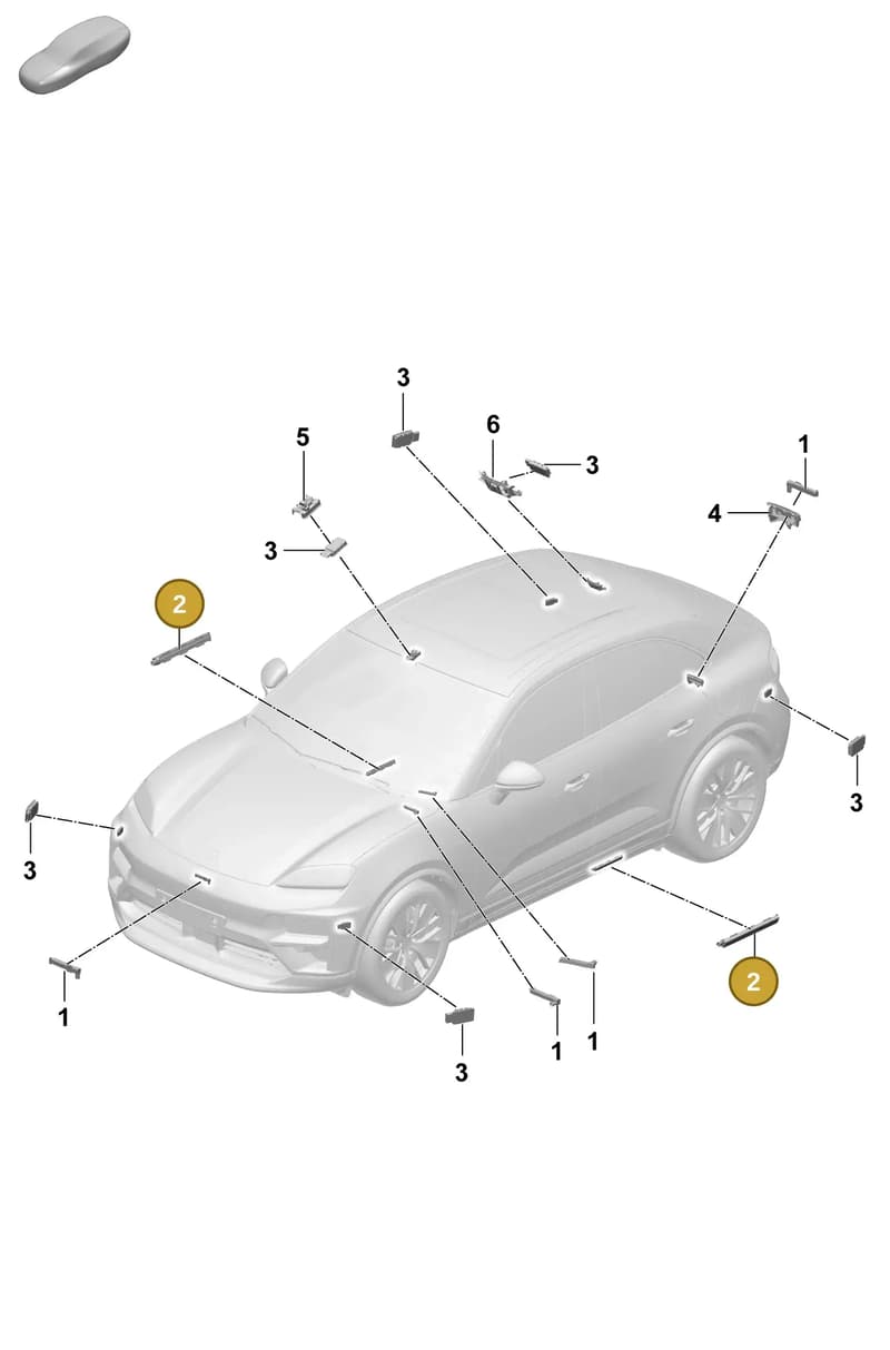 PAD907247A — Porsche Macan (2024-2024) diagram p61911400, position 2