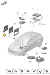 PAD907286B Porsche Retainer for Control Units