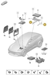 PAD907334A Porsche Retainer for Control Unit