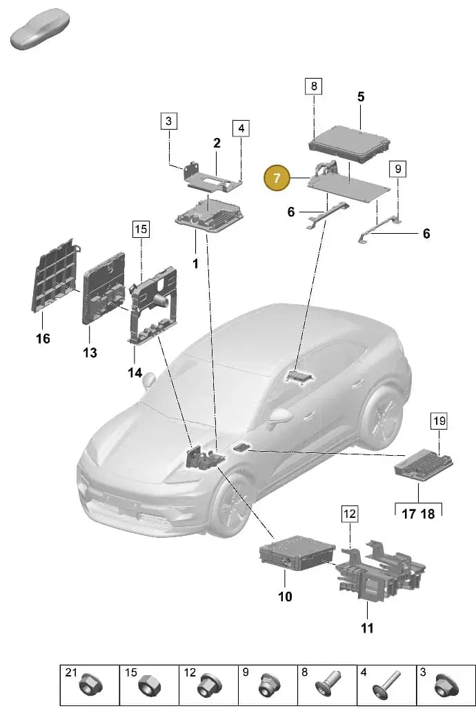 PAD907356 — Porsche Macan (2024-2024) diagram p61901010, position 7