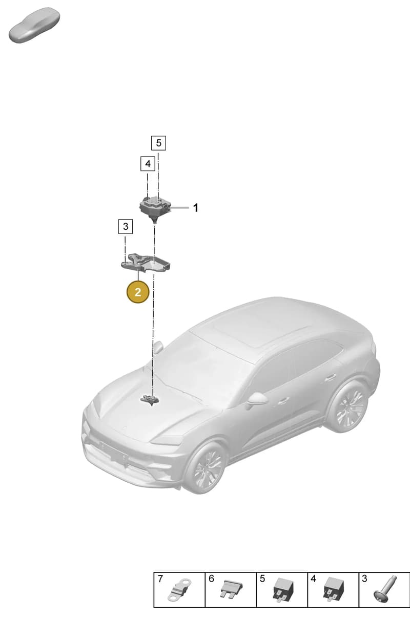 PAD907361 — Porsche Macan (2024-2024) diagram p61902020, position 2