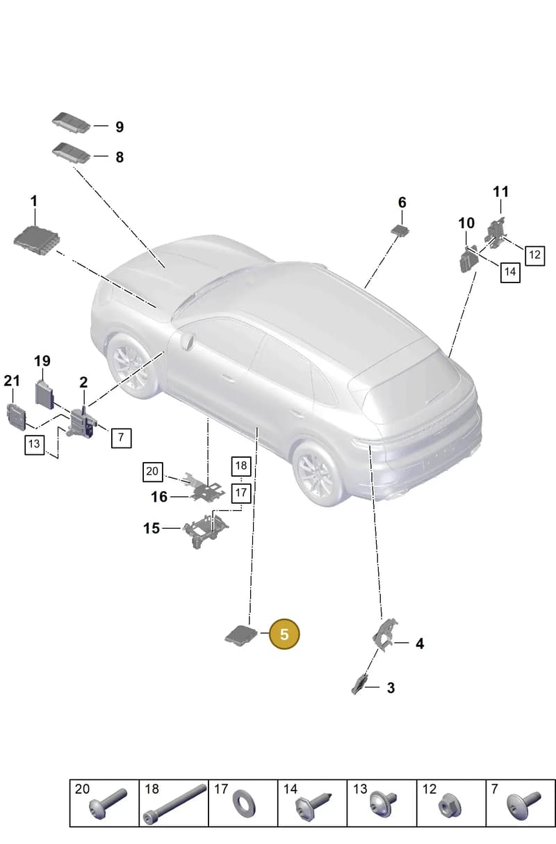 PAD907468C — Porsche Cayenne Coupe (2023-2023) diagram p60901000, position 5