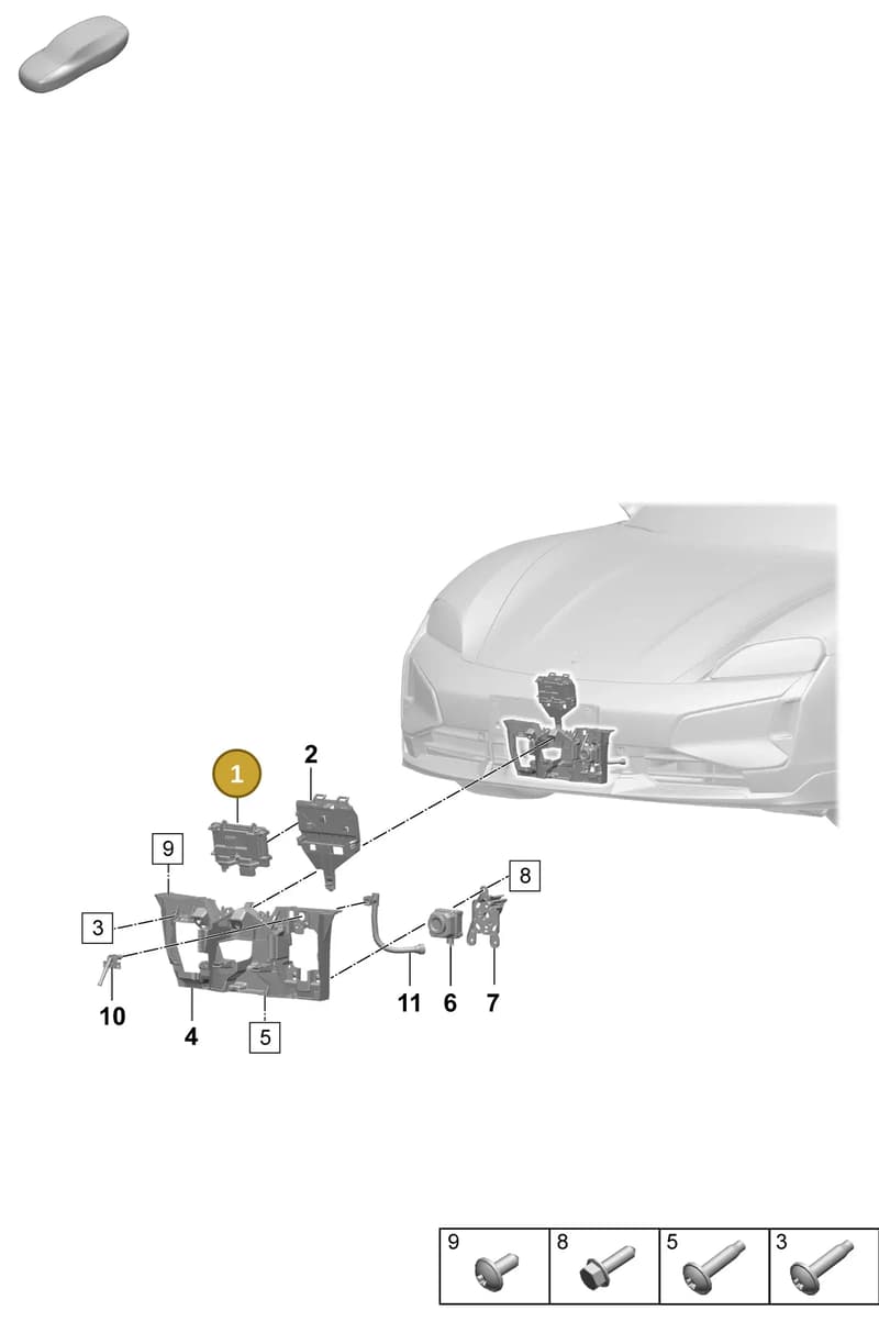 PAD907547 — Porsche Taycan Sport Turismo (2023-2025) diagram p64915200, position 1