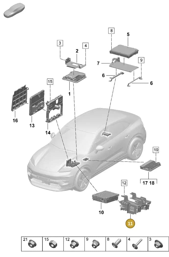 PAD907816 — Porsche Macan (2024-2024) diagram p61901010, position 11