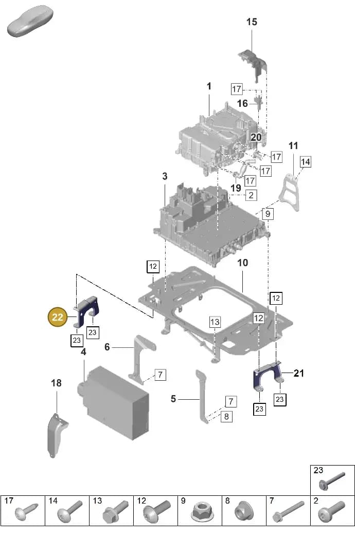 PAD915360 — Porsche Taycan Sport Turismo (2019-2024) diagram p56251300, position 22