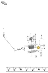 PAD915515 Porsche Clamping Strip for Battery