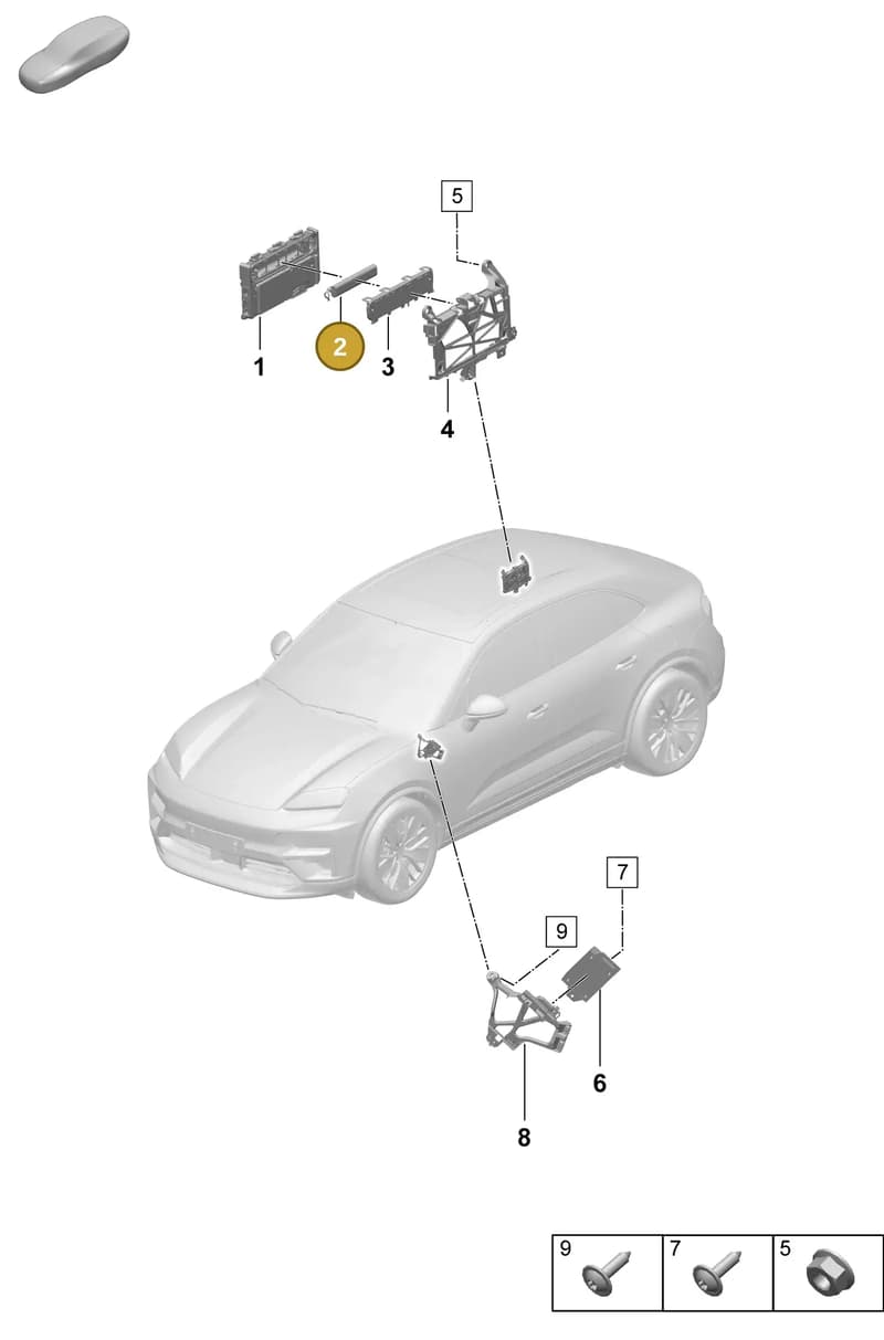 PAD915989 — Porsche Macan (2024-2024) diagram p61901500, position 2