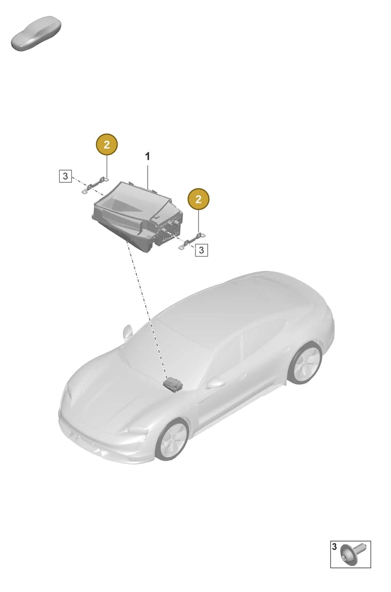 PAD919399 — Porsche Taycan Sport Turismo (2019-2024) diagram p56911040, position 2