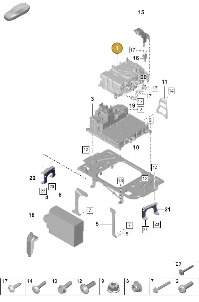 PAD959663D — Porsche Taycan Sport Turismo (2019-2024) diagram p56251300, position 1