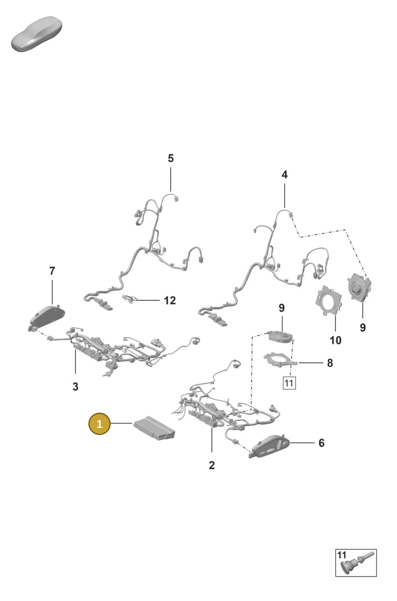 PAD959760A — Porsche 911 (2024-2025) diagram p53817520, position 1