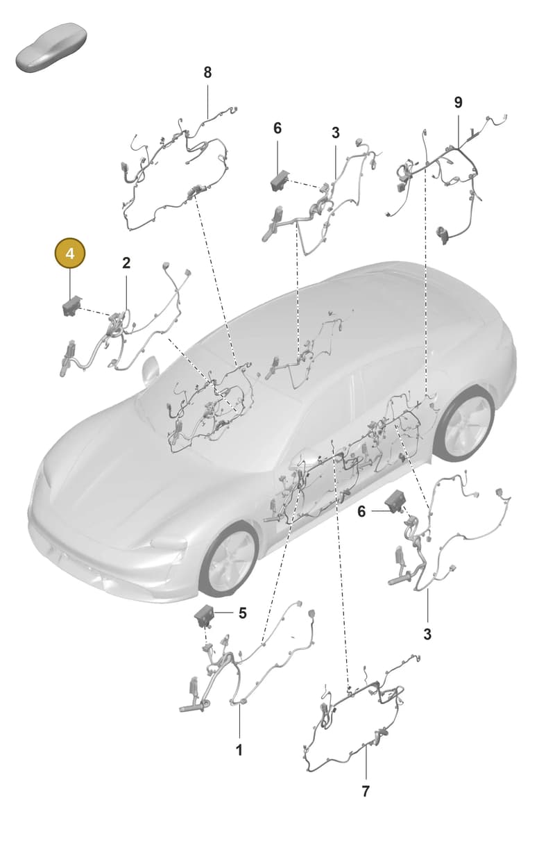 PAD959792 — Porsche Taycan Sport Turismo (2019-2024) diagram p56902150, position 4