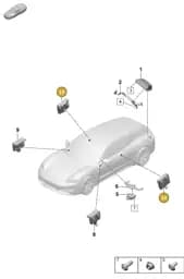 PAD959795A Porsche Door Control Unit