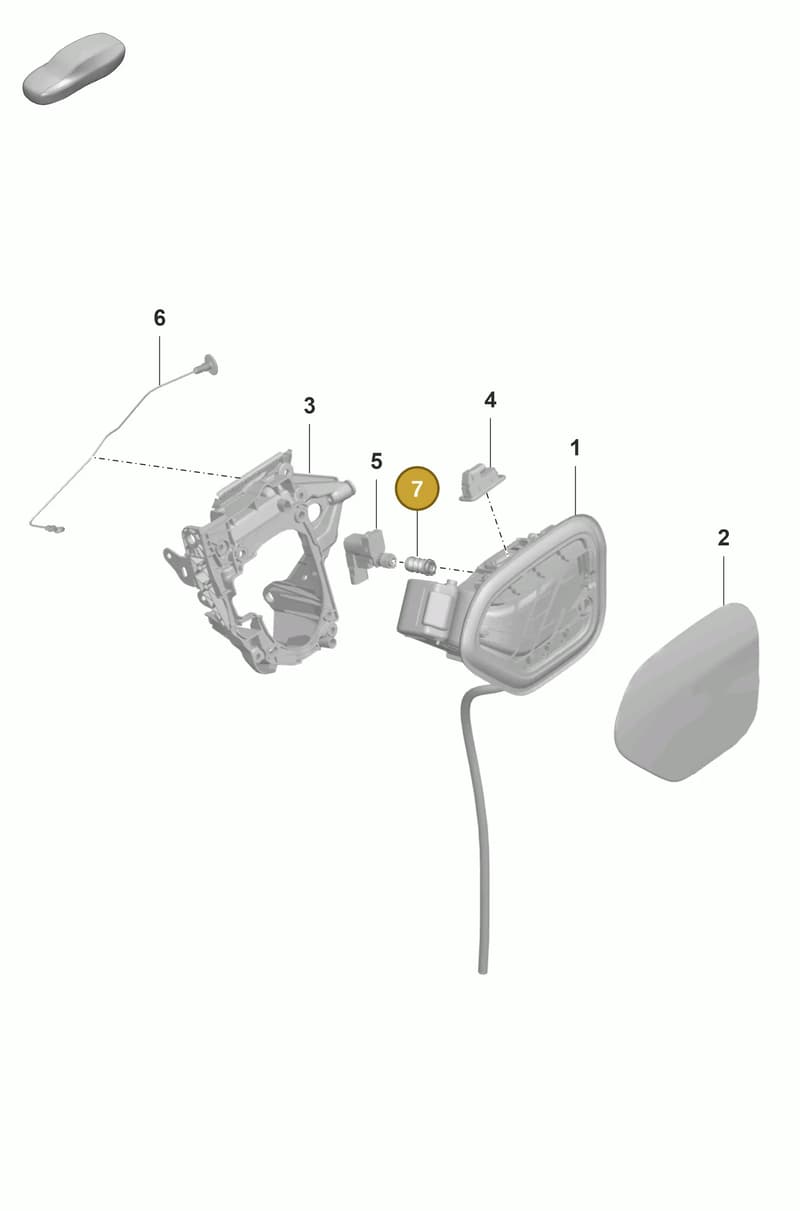 PAD962629A — Porsche Taycan Sport Turismo (2019-2024) diagram p56801620, position 7