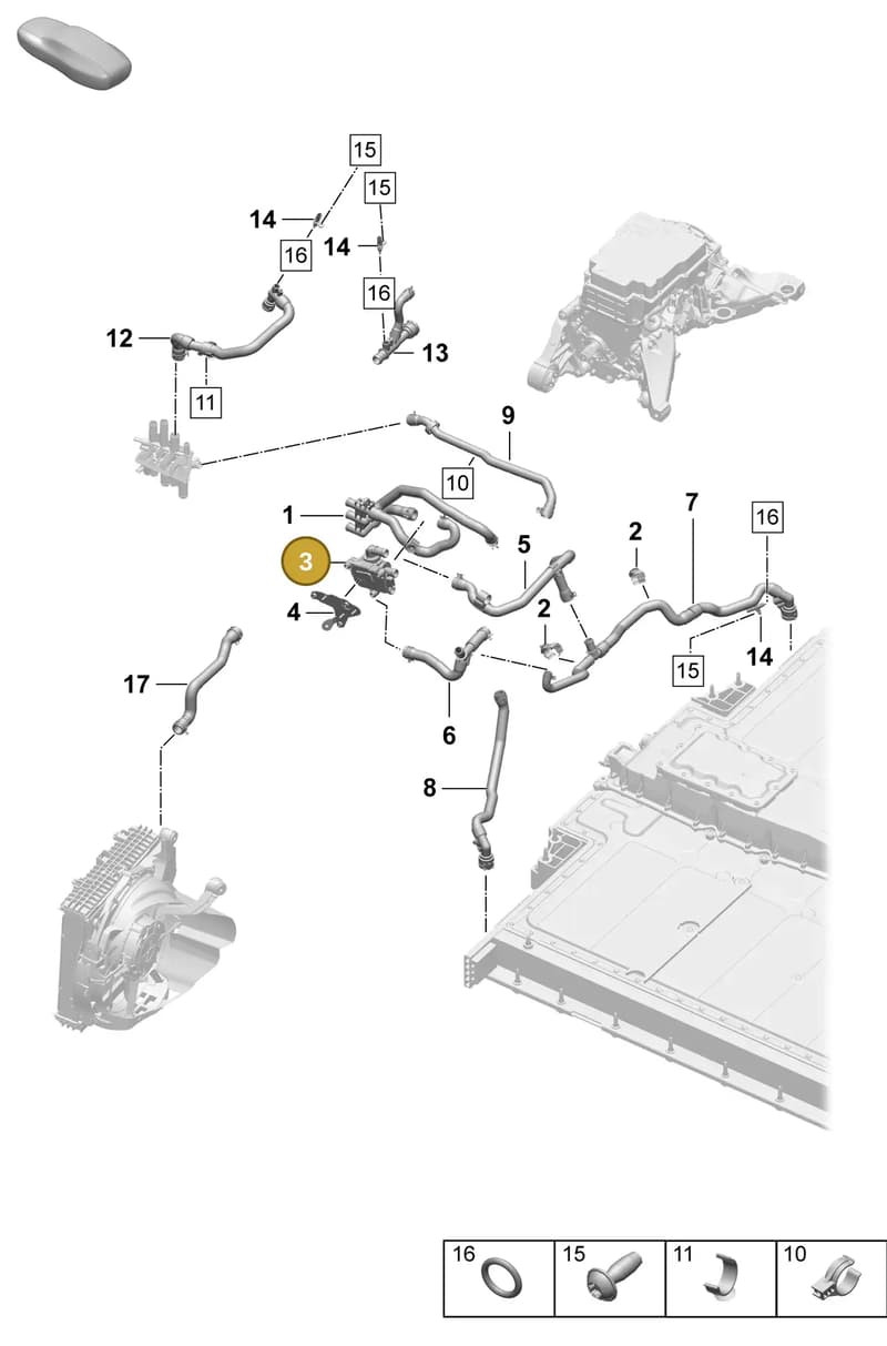 PAD963375A — Porsche Taycan Sport Turismo (2023-2025) diagram p64155500, position 3