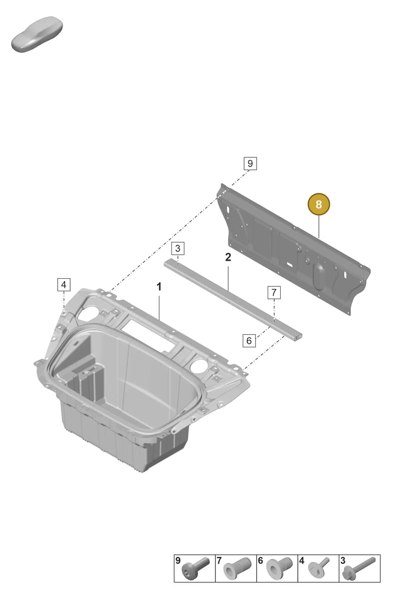 PAD963417 — Porsche Taycan Sport Turismo (2019-2024) diagram p56801150, position 8