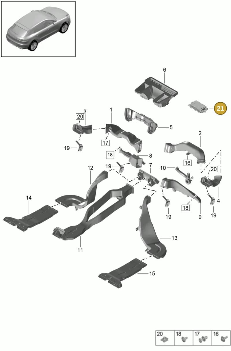 PAD963459A — Porsche Macan (2018-2022) diagram p52814100, position 21