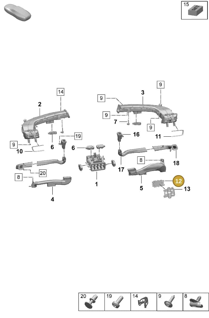 PAD963459A — Porsche Taycan Sport Turismo (2023-2025) diagram p64813101, position 12