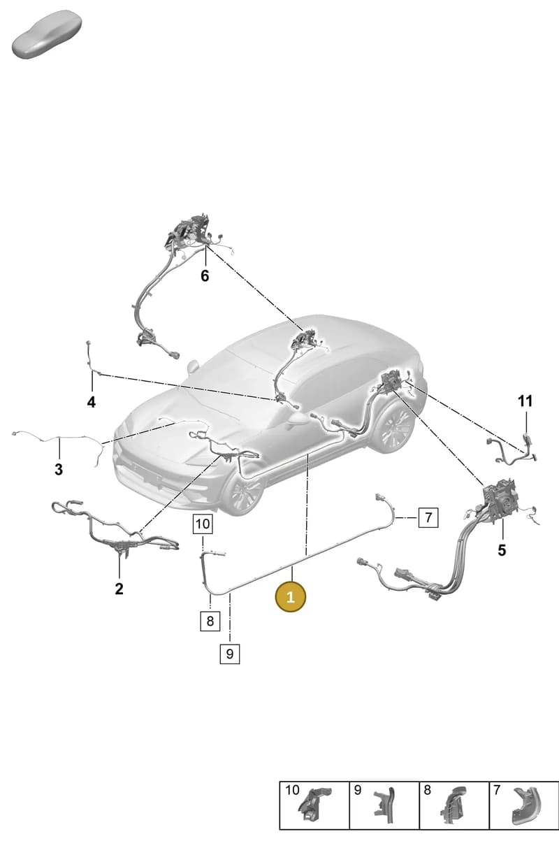PAD971061 — Porsche Macan (2024-2024) diagram p61904000, position 1