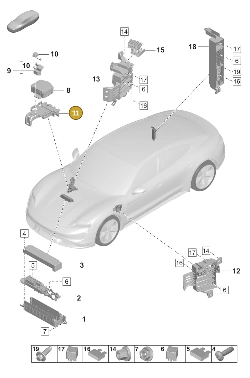 PAD971336 — Porsche Taycan Sport Turismo (2019-2024) diagram p56902000, position 11