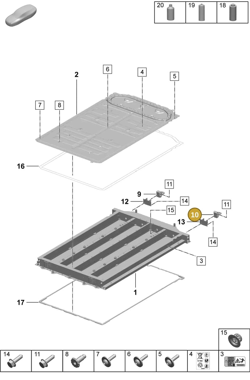 PAD971918 — Porsche Macan (2024-2024) diagram p61251010, position 10