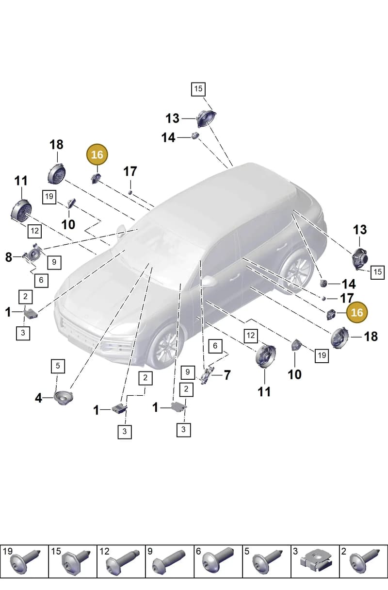 PAE035415 — Porsche Cayenne Coupe (2023-2023) diagram p60914200, position 16