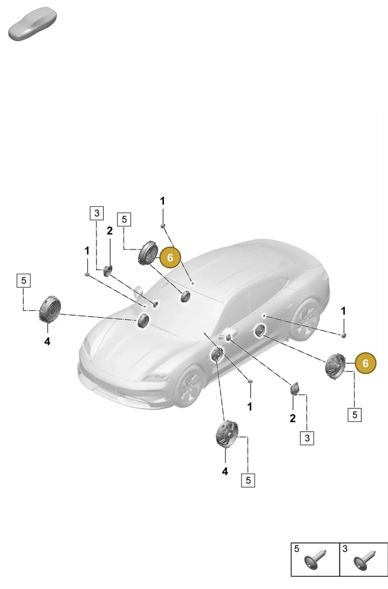 PAE035453 — Porsche Taycan Sport Turismo (2023-2025) diagram p64914000, position 6
