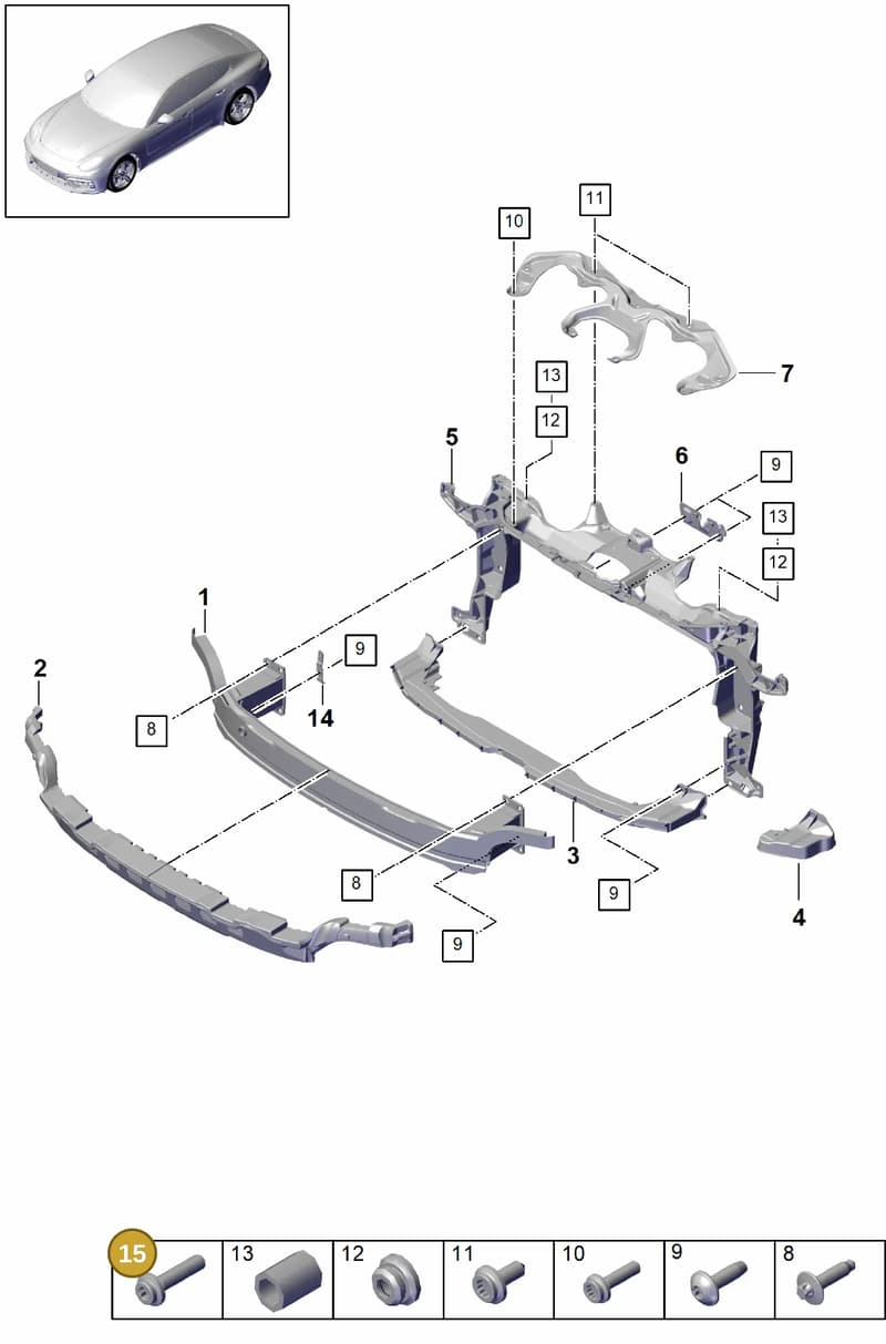 PAE035464 — Porsche Panamera (2016-2020) diagram p49802050, position 15