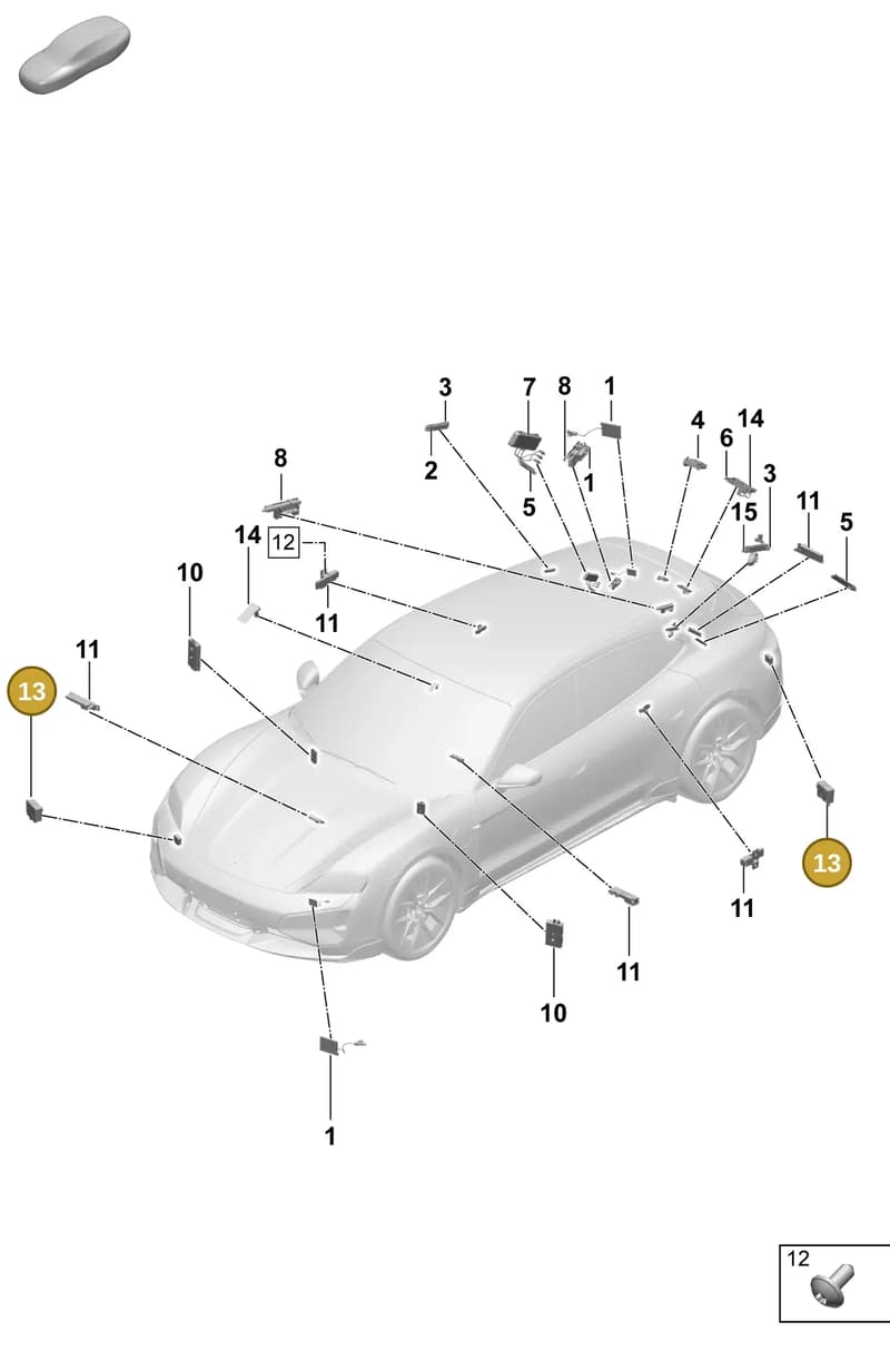 PAE035510 — Porsche Taycan Sport Turismo (2023-2025) diagram p64911300, position 13