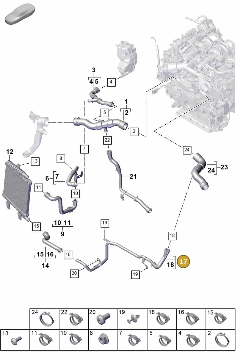 PAE121064 — Porsche Panamera (2023-2025) diagram p62105300, position 17
