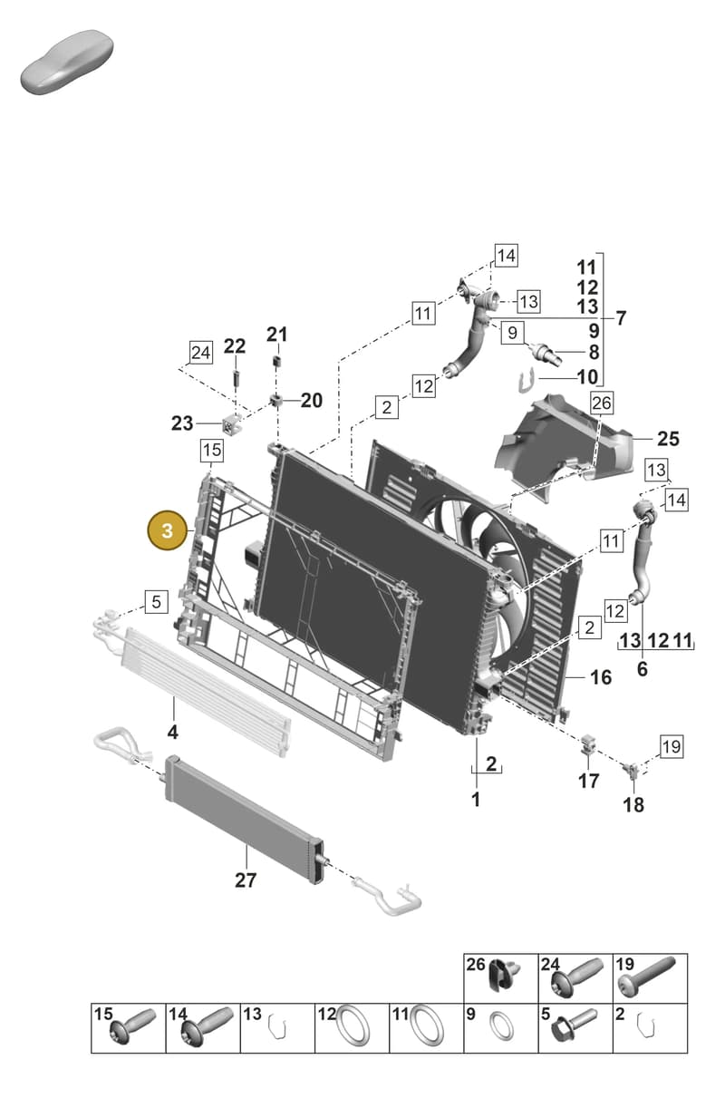 PAE121068B — Porsche Panamera (2023-2025) diagram p58105200, position 3
