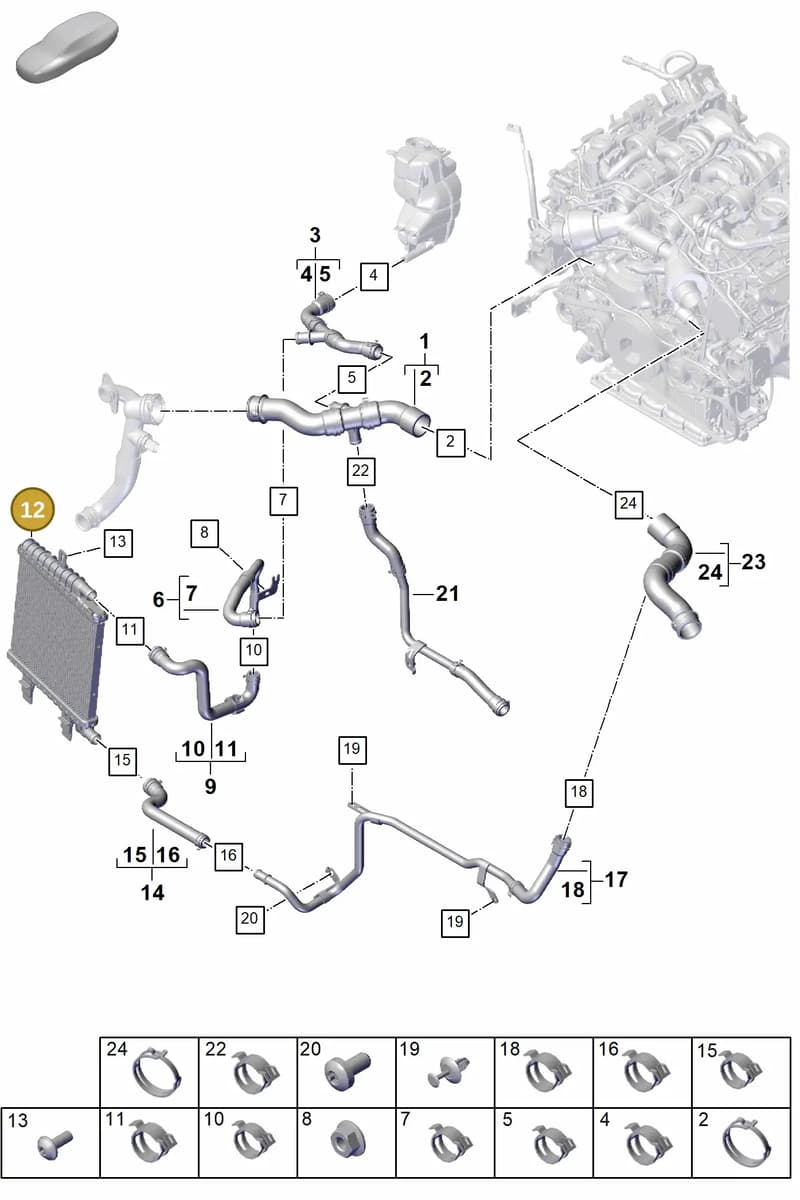 PAE121202 — Porsche Panamera (2023-2025) diagram p62105300, position 12