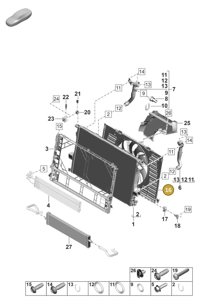 PAE121203B — Porsche Panamera (2023-2025) diagram p58105200, position 16