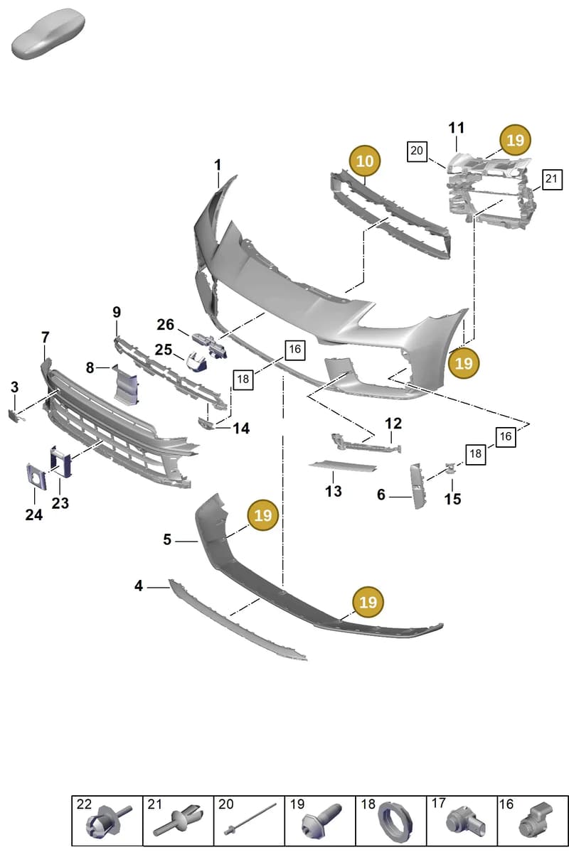 PAE121710A — Porsche Panamera (2023-2025) diagram p62802020, position 10+19