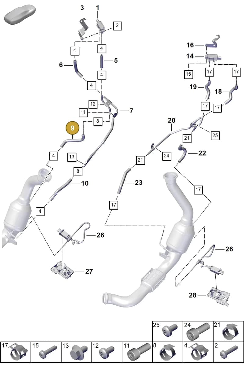 PAE131191B — Porsche Panamera (2023-2025) diagram p62202300, position 9