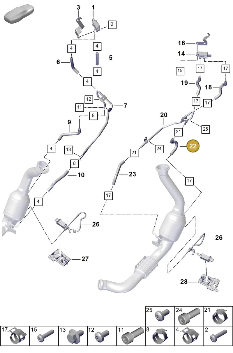PAE131191F — Porsche Panamera (2023-2025) diagram p62202300, position 22