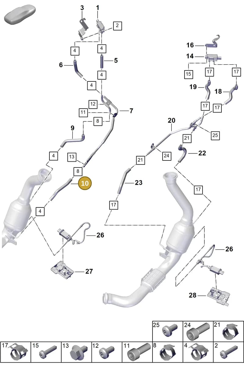 PAE131191P — Porsche Panamera (2023-2025) diagram p62202300, position 10