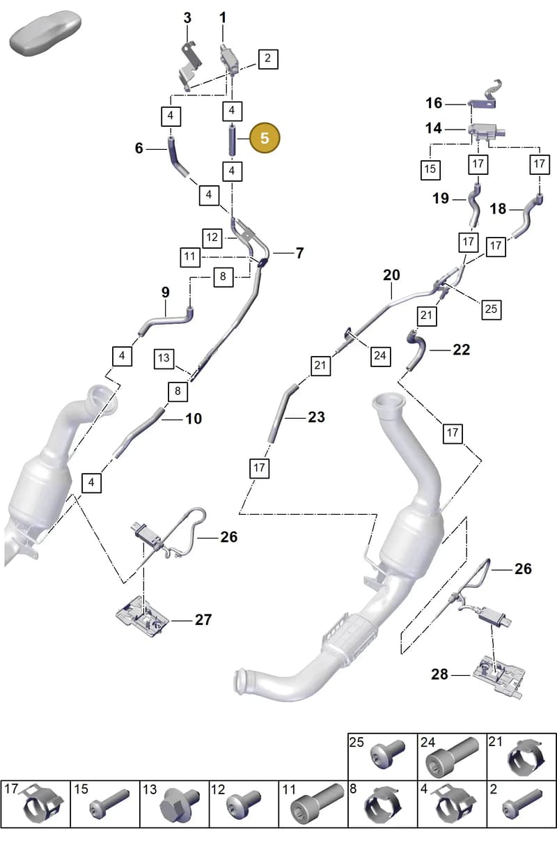 PAE131191 — Porsche Panamera (2023-2025) diagram p62202300, position 5