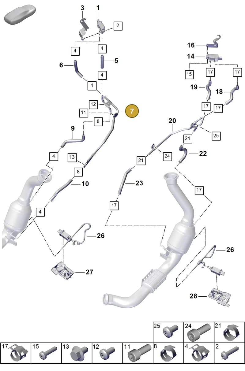 PAE131967 — Porsche Panamera (2023-2025) diagram p62202300, position 7