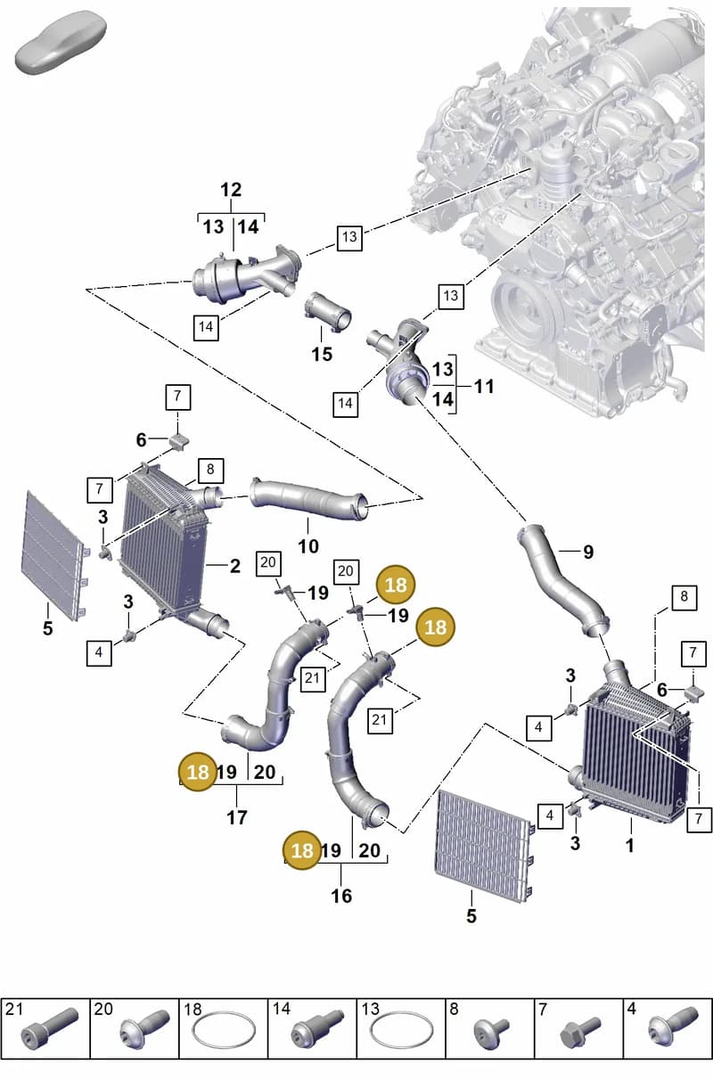 PAE145119 — Porsche Panamera (2023-2025) diagram p62107200, position 18