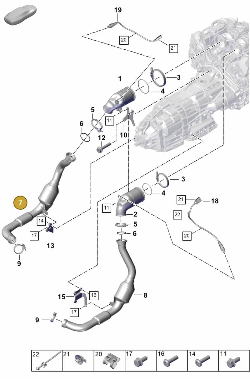 PAE254401X — Porsche Panamera (2023-2025) diagram p62202210, position 7