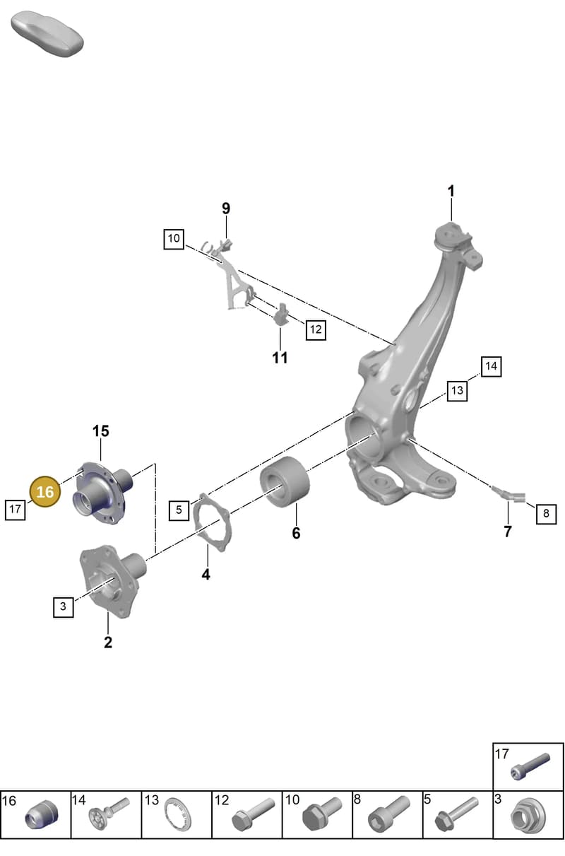 PAE401111 — Porsche Panamera (2023-2025) diagram p62401020, position 16