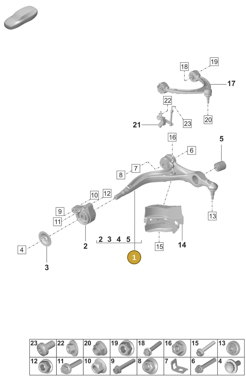PAE407151 — Porsche Panamera (2020-2023) diagram p58401050, position 1