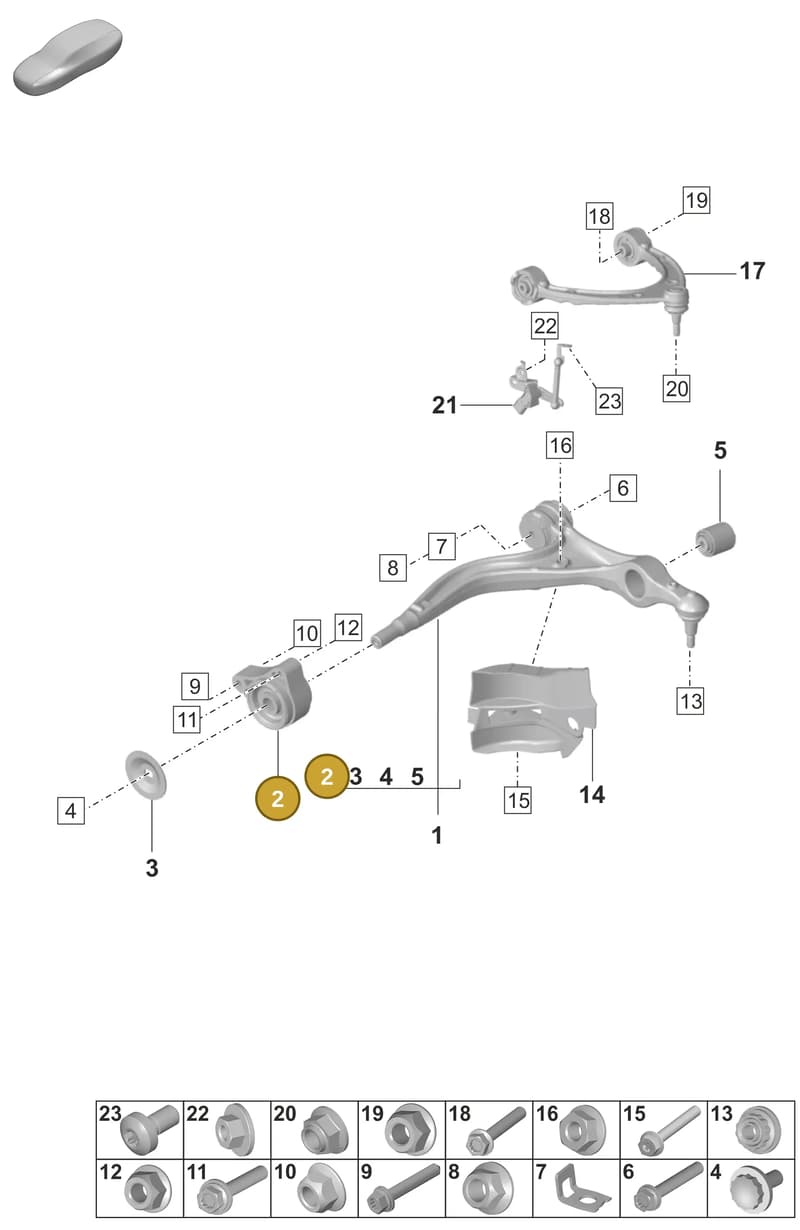 PAE407182 — Porsche Panamera (2023-2025) diagram p58401050, position 2