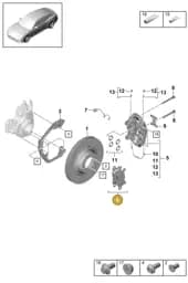 PAE698451 Porsche 1 Set of Brake Pads for Disk Brake