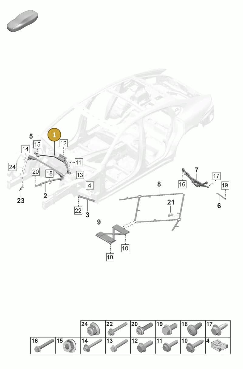 PAE805475B — Porsche Panamera (2020-2023) diagram p58801150, position 1