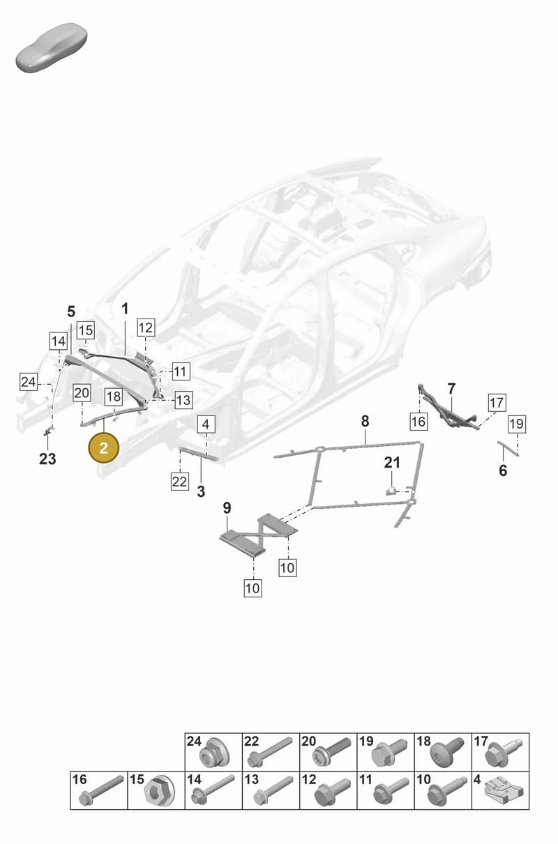 PAE805478 — Porsche Panamera (2020-2023) diagram p58801150, position 2