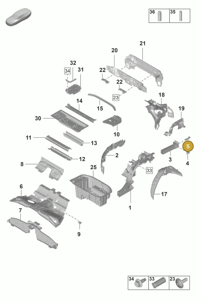 PAE814341 — Porsche Panamera (2020-2023) diagram p58801300, position 5