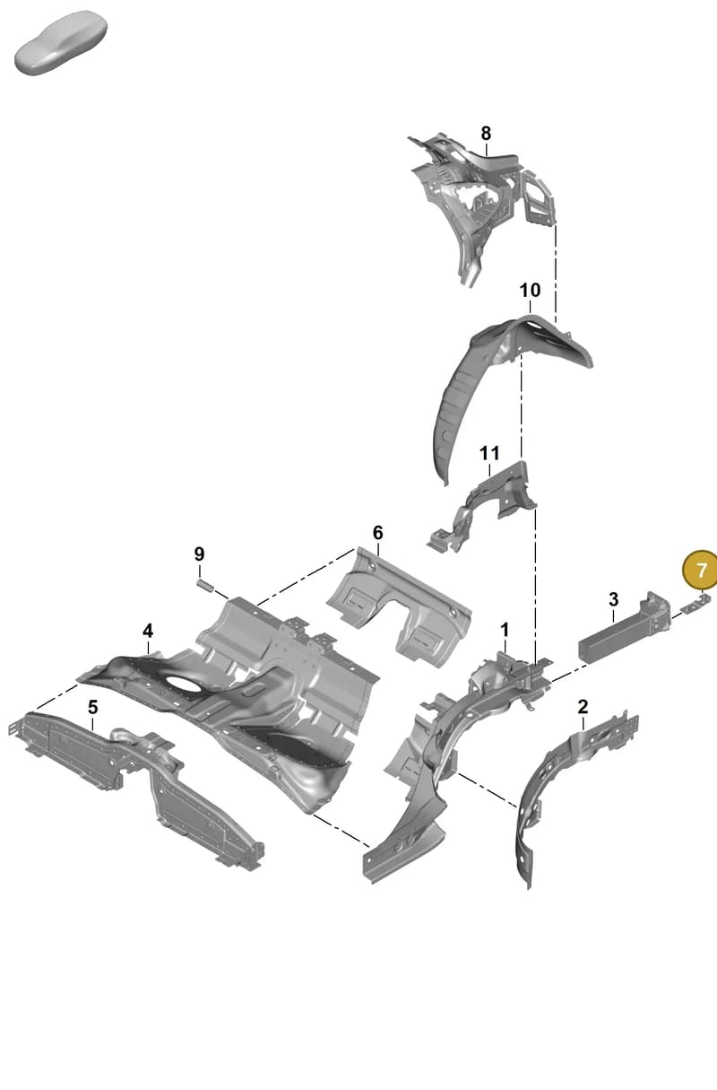 PAE814341 — Porsche Panamera (2023-2025) diagram p62801300, position 7