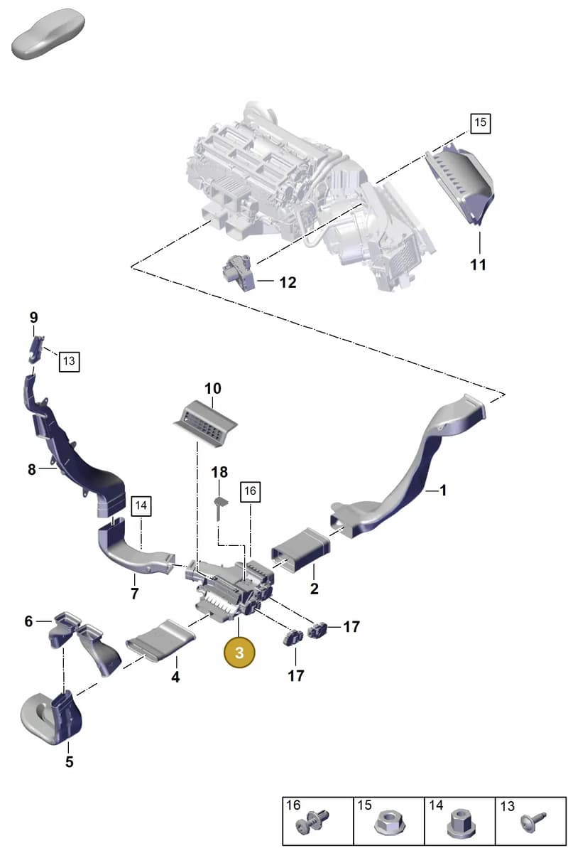 PAE815326 — Porsche Panamera (2023-2025) diagram p62813700, position 3